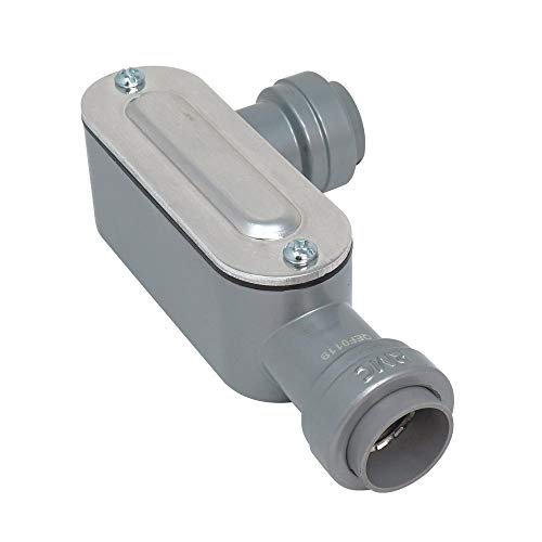 Southwire R-LL-050 1/2" Rigid & IMC Push Install Type RMC LL Conduit Body, Gray