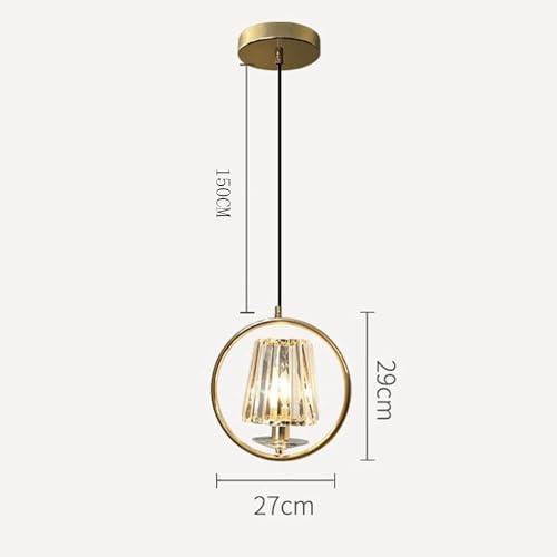 Plafonnier moderne luminaire lustre en cristal et fer or