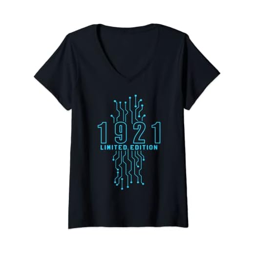 Mujer Cumpleaños 1921 Edición limitada Regalo Usado Gaming Vintage Camiseta Cuello V