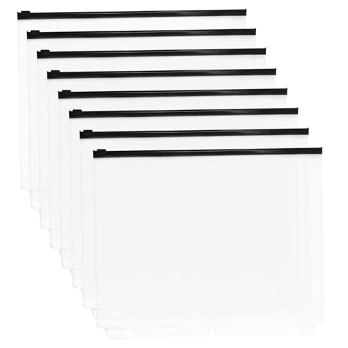 Bolsillos para carpetas de 3 anillas transparentes con cremallera tamaño carta pack de 8