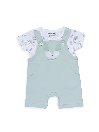 Image of Smart Baby Printed Pure Cotton Dungaree Set for Baby Boy & Baby Girl