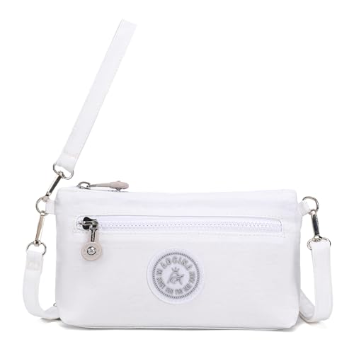 Image of Small Wristlet Wallets for Women Nylon RFID Cross body bag | Cell Phone Purse with Built-In Card Slots for Daily Outings