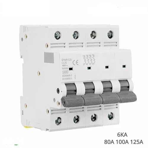 Disjoncteur 100A 6KA protégeant les installations contre les surcharges