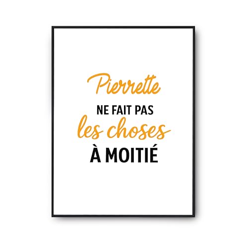 Affiche Pierrette poster humour imprimé en France cadeau anniversaire