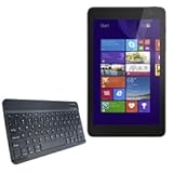 BoxWave Keyboard Compatible with Dell Venue 8 Pro - SlimKeys Bluetooth Keyboard, Portable Thin with Chiclet-Style Keys - Jet Black