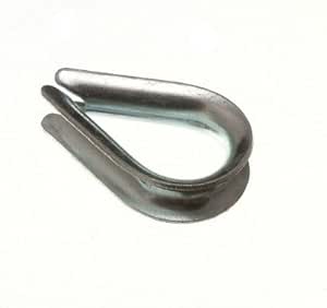 Amazon.com: 6 x Chain Wire Rope THIMBLES M8 BZP Steel : Industrial ...