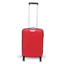 American tourister 55cm Cabin Luggage-Polypropylene Hard Luggage Small Size Trolley (RED)