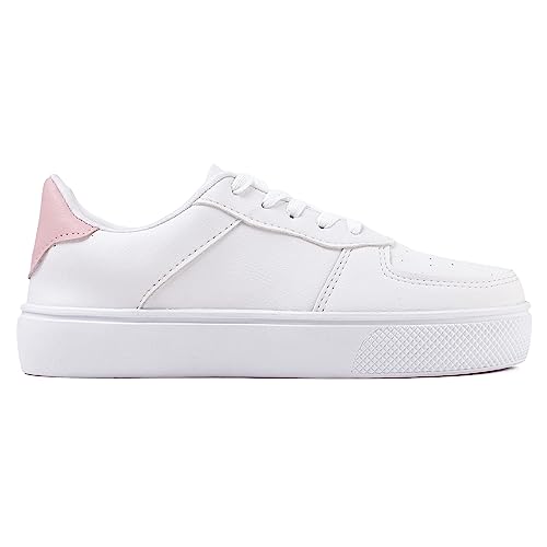 Tênis Feminino Clássico Branco Sapato Casual Leve Confort (175-bco/nude-34)