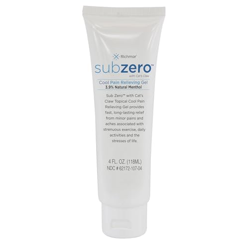 Sub Zero Cooling Pain Relief Gel, 4oz Tube - Joint Relief and Nerve Pain Relief Cream for Muscle Deep Pain Relief and Arthritis Relief
