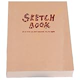 fogman スケッチブック 紙質 おしゃれ かわいい アート 120枚 絵画 デッサン 持ち運び (A4, ベージュ)