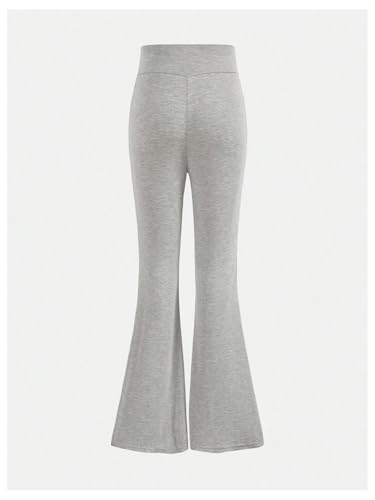 SHENHE Girl's 3 Pack High Waist Flared Yoga Leggings Knitted Leisure Workout Bootcut Pants4