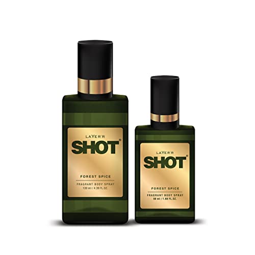 Image of Layer'r Shot Forest Spice | Long Lasting Body Spray |Combo Pack of 2 for Men | 130ml & 50ml