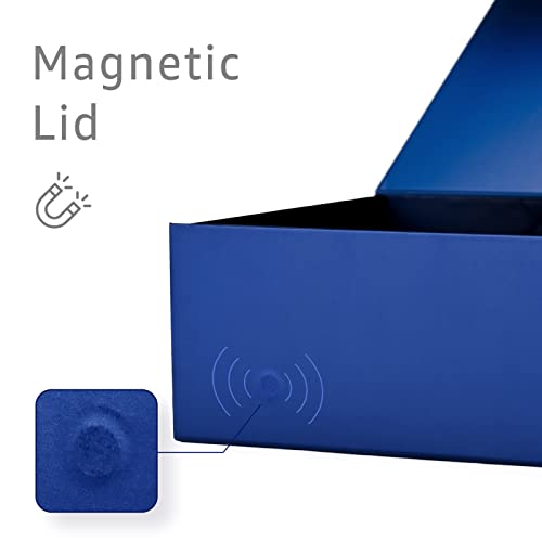 Image of LIFELUM Gift Boxes 5 Pack 13.85 x 8.35 x 4.45 inch, Large Gift Box for Presents with Ribbon,Card,Shredded Paper Filler