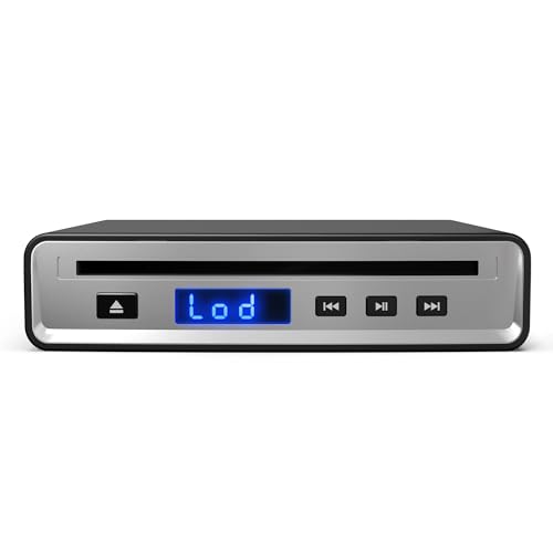 Portable CD Player for Car with Bluetooth and USB Connection, External CD Player Compatible with All Car Audio Systems