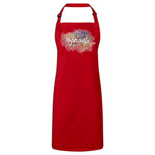 Tablier cuisine rouge Raphael peinture celebre pour recevoir vos invites