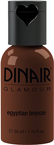 Dinair Airbrush Makeup Foundation | Egyptian Bronze | GLAMOUR: Natural, Light coverage, Matte 1.15 oz.