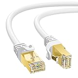 【Vitesse 10 Gigabit】Ce câble prend en charge une bande passante jusqu'à 600 MHz et des vitesses de transfert de données de 10 Gbit/s, vous permettant ainsi de profiter d'une connexion réseau sans interruption, de jeux en ligne plus fluides, du streaming vidéo HD en ligne, d'expériences de streaming en direct/e-sport, de films 4K sans interruption et d'un travail de bureau plus efficace. Il est compatible avec les réseaux 100 Mbit/s/1 Gbit/s et rétrocompatible avec les câbles Cat6/Cat5e.