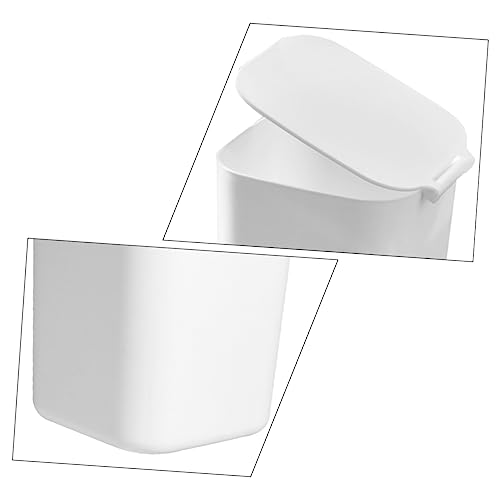 Mini caneca de basura rectangular blanca para escritorio miniatura 3