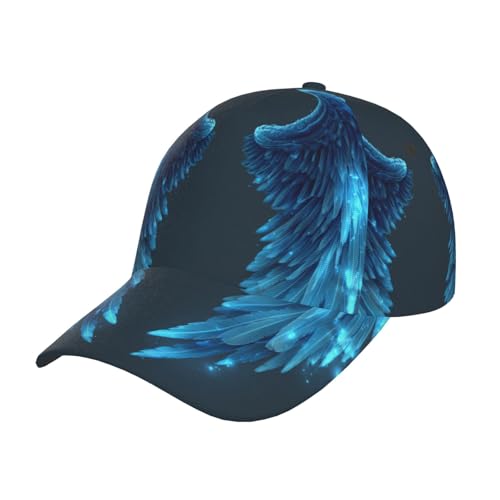Gorra de Béisbol Azul con Alas Brillantes para Hombre y Mujer