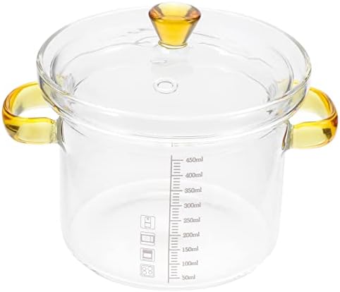 UPKOCH Soup Handles Milk Simmer Stovetop Cover Lidml Serving Coverml Food Egg Steamed Storage Glass Steamer Desserts Seasoning And Pots Supplyml Stew Kitchen Cooking Wear-resistant