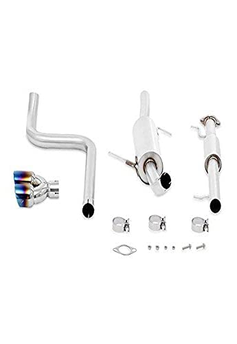 Mishimoto MMEXH-FIST-14RBT Cat-Back Exhaust Resonated Compatible With Ford Fiesta ST 2014+ Burnt Tips