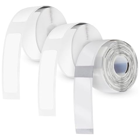D30 Label Maker Tape, 12mm × 40 mm Label Tape, Label Printer Paper Thermal Sticker Label Tape for Home, School, and Office, 160 Tapes/Roll, 3-Roll, White Cover