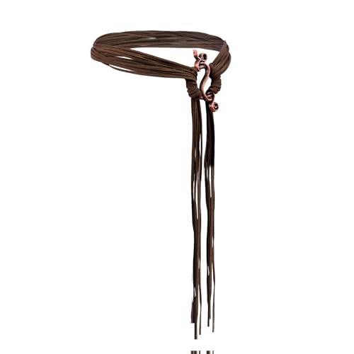 TINAYAUE Medieval Cross Knotted Waistband Snake-shaped Fantasy Rope Belt for Halloween Cosplay Dress Up Party4