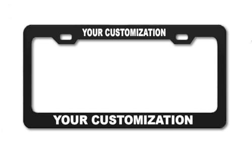 Personalized Customazible Script Metal License Plate Frame Stainless Steel