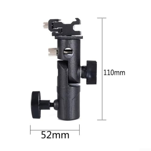 Image of Studio Photography Flash Mount Bracket With Hot Shoe Adapter Light Stand Holder With Umbrella Socket Mount Swivel Light Stand Bracket For Video LED Light Equipment