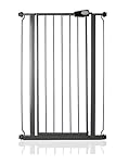 Safetots Extra Tall Narrow Metal Safety Gate Pressure Fit, 68.5cm - 75cm, Slate Grey, 104cm in Height, Extra Tall Stair Gate, Tall Baby Gate, Easy Installation