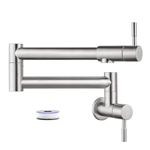 Grifo de cocina plegable de pared negro para eliminar problemas de espacio en fregaderos