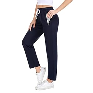 Gyabnw Joggingbroek voor dames, katoen, sportbroek, vrijetijdsbroek, trainingsbroek, fitnessbroek, sweatbroek, activewear, broek met zakken, lange broek voor herfst en winter