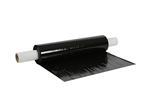 12 x czarna przedłużona paleta rozciągliwa folia samoprzylepna 400 mm x 200 m, 250 m, 300 m (200 m)