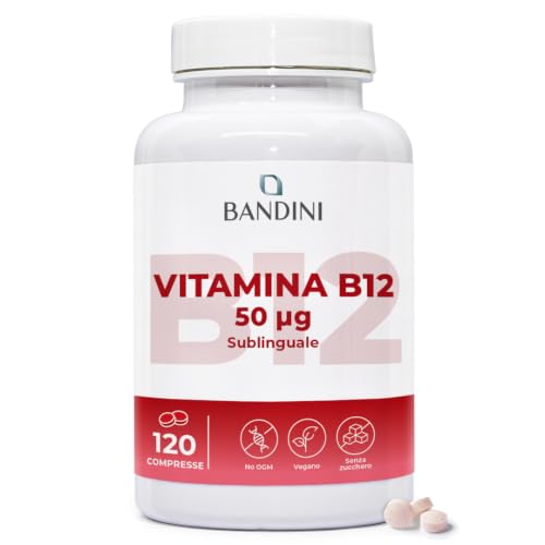 Bandini® Vitamina B12 sublinguale 120 compresse, Cianocobalamina 50µg