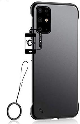 covers wale framless samsung galaxy s20 plus back cover frameless case anti slip grip and camera protection back cover for galaxy s20+ (black) - Black