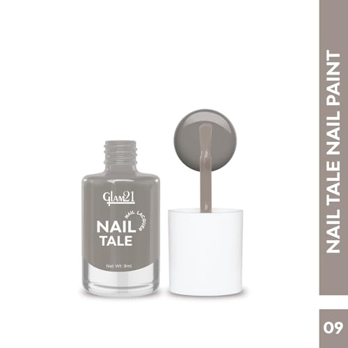 Image of Glam21 Nail Tale Nail Polish | Glossy Gel Finish | Rich Pigmentation | Chip Free | Quick Drying Formula | Long Lasting Nail Polish for Women | 9ml | Shade-09