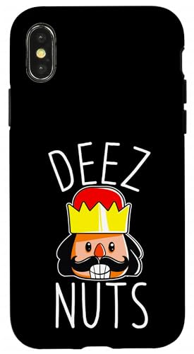 Deez Nutsくるみ割り人形 面白いクリスマスナッツクラッカーミーム スマホケース iPhone X/XS 用