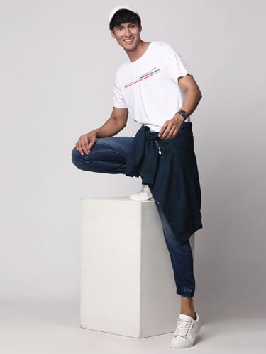 Image of ADRO 100% Cotton Lycra Tshirts for Men Combo Pack of 3 | Regular Fit | Printed T Shirt | Round Neck Half Sleeve| Mens Tshirts
