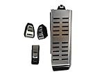 Original AUDI Zubehör Audi 8K1064205 Pedalkappen-Set mit Fußstütze für A4/A5/Q5 Linkslenker aus Edelstahl