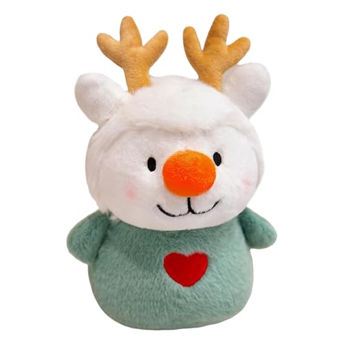 トナカイ人形、柔らかい体のぬいぐるみ、ソファ用ぬいぐるみ、かわいい動物の特徴、簡単に飾れる装飾、愛らしいホームアクセサリー、寝室と子供部屋用の抱きしめたおもちゃ、3.94x6.69x2.36インチ
