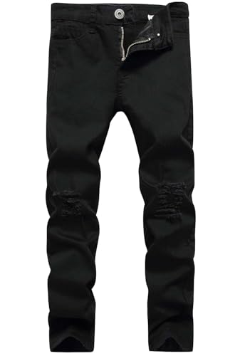 Boy's Skinny Fit Ripped Destroyed Distressed Fashion Kids Denim Jeans Pants