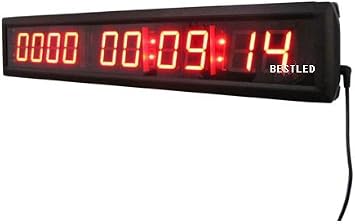 Red Days Countdown Clock 10 Digits Count up 10000 Days Hours Minutes Seconds LED Large Digital Countdown Clock Aluminum Case