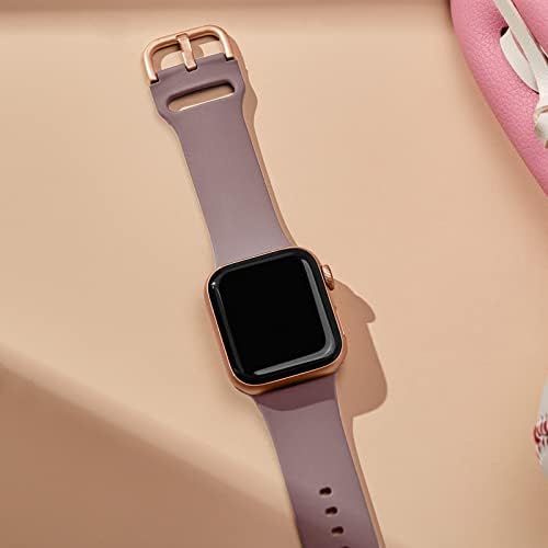 Sport Band Compatible with Apple Watch Bands 49mm 46mm 45mm 44mm 42mm 41mm 40mm 38mm, Soft Silicone Replacement Strap with Classic Clasp for iWatch Series 11 10 9 8 7 6 5 4 3 2 1 SE Ultra Women Men