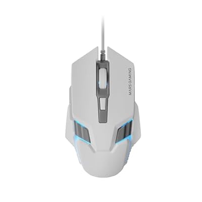 Mars Gaming MM024, Ratón Gaming RGB, Sensor Óptico 4000 dpi, Switches Mecánicos Huano, Iluminación RGB Flow, Ajuste On-The-Fly 1200/2400 / 3200/4000 dpi, Compatibilidad Multiplataforma, Blanco | Ya disponible en tu tienda friki favorita! En mundofriki.es!
