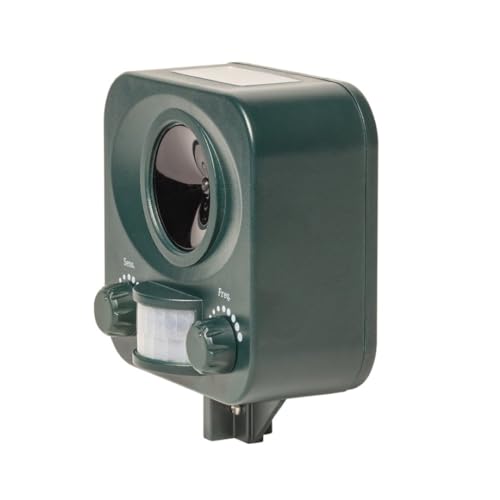 Pestbye® Waterproof Cat Repellent - Solar Powered - Quick Fix Ultrasonic Repeller Cat Scarer with Ground Stake