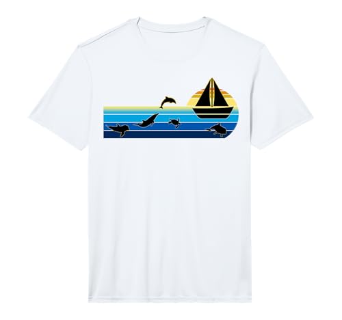 Beautiful Sunrise Sailboat - Sailing Performance T-Shirt
