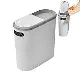 WasteBasket Bin für den täglichen Gebrauch - Drücken Sie Deckel Abfallbehälter, Kompakter Indoor Müllbehälter, Durablies Home Basket | Moderne Mülltonne für Schlafzimmer WC Badezimmer Waschbecken