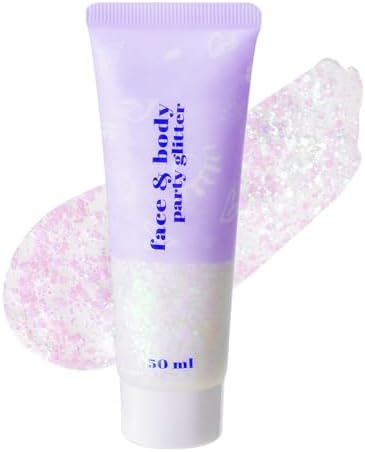 DAGEDA Iridescent Body Glitter Gel, Sparkly Hair Face Glitter Makeup