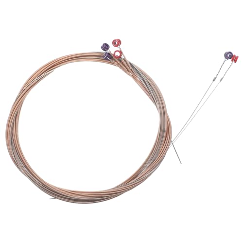 Toddmomy Acoustic Guitar Strings 6pcs Folk Guitar Strings Replacement Rich Resonance Comfortable Tone