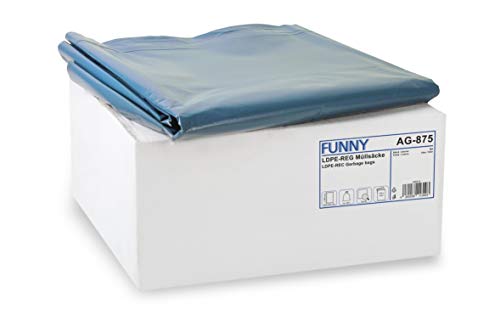 Sacs poubelle 240l bleu Funny pour grands conteneurs de jardin et atelier